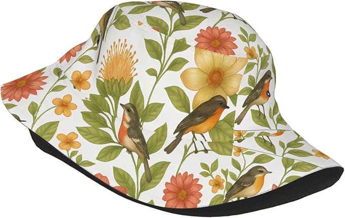 Vintage Clovers Bucket Hat Novelty Sun Hats Trendy Fisherman Cap for Men and Women