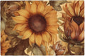 Placemats 4 pcs Sunflower Double-Layer Imitation Linen Place Mats Non-Slip Heat-Resistant Tablemats for Home Restaurant Hotel 18×12 Inch