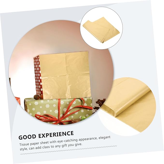 Gogogmee 20 Sheets Rose Gold Metallic Tissue Wrapping Paper Bulk for Packaging DIY Crafts Floral Bouquets Party Decorations Soft Reusable for Birthdays and Special Occasions