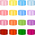 400 Yard Satin Ribbon for Crafts, 16 Rolls 1-1/2 Inch Single Face Assortment Ribbons for Gift Wrapping Flower Bouquet Wedding Invitations Birthday Party Festival Decoration Hair Bows