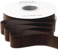 Ribbli Brown Velvet Ribbon 1 Inches Continuous10 Yard Spool Christmas Ribbon for Gift Wrapping Crafts Home Decor