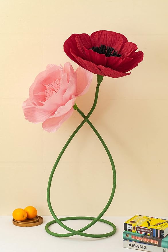 16" 3D Paper Flower Decoration for Wall, Giant Large Handcrafted Paper Flowers for Wedding,Flower Backdrop,Baby Shower,Birthday Party,Archway Decor, Nursery Wall(Red/Pink/White, Set of 3)