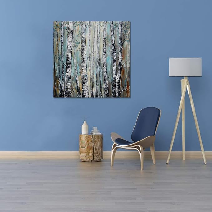 Yihui Arts Abastract Forest Canvas Wall Art Tree Artwork Pictures for Living Room Bedroom and Office Decor