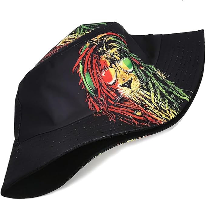 Malaxlx Bucket Hat Beach Sun Hat Fishing Hat for Women Men, Outdoor Travel Reversible Double Side Wear Fisherman Hat