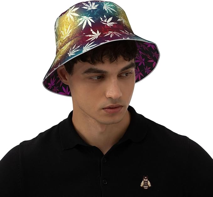 Hat Reversible Fisherman Hats Double Sided Wearing for Women Men Boys Girls