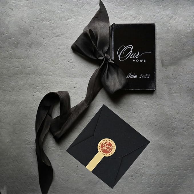 Small Black Boxes for Gifts, 10 PCS Gift Box with Stickers for Thanksgiving, Anniversaries, Party, Birthday, Graduations, and More(4.75” x 4.75” x 3.53”)