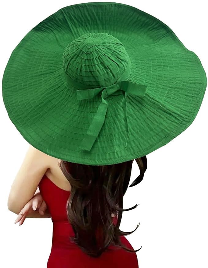 Oversized Sun Hats for Women Extra Large Wide Brim Beach Hat Foldable Roll up Floppy