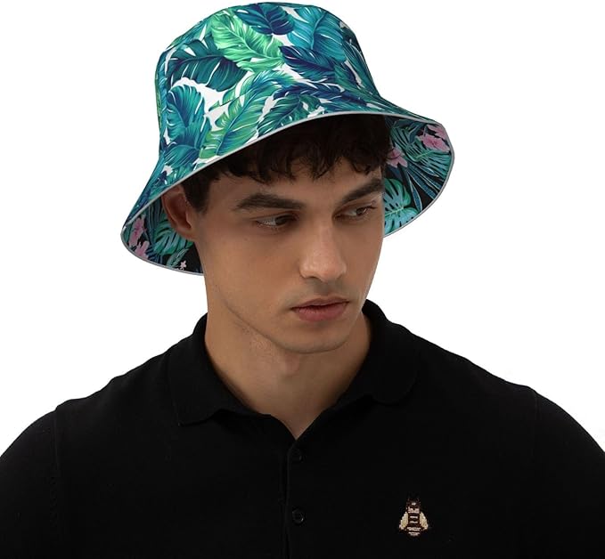 Hat Reversible Fisherman Hats Double Sided Wearing for Women Men Boys Girls