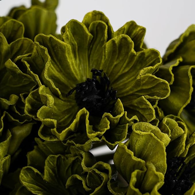 Melorca&Guilla Artificial Flowers,24Pcs 13.5inch Red Poppy Fake Flowers,Real Touch Faux Flowers, Spring Décor Fake Silk Flowers for Wedding Kitchen Shop Office Home Décor (24, Red Cornpoppy)