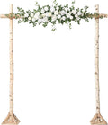 Ling's moment Wedding Arch Flowers - 6.5FT Floral Garland for Ceremony Arbor Backdrop Decoration - Artificial Rose Floral Swag for Sweetheart Table Birthday Party, Baby Shower, White Green
