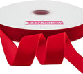 Nylon Velvet Ribbon Single Faced,1 Inch X 25Yards Spool (Red)