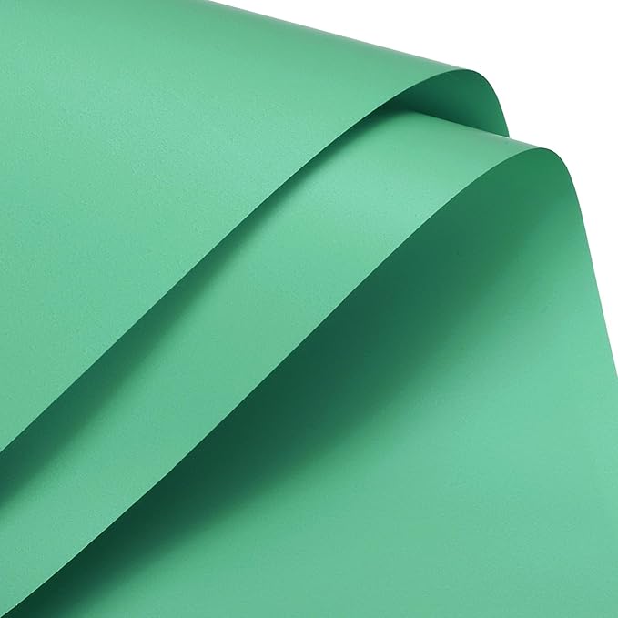 MECCANIXITY Pearlescent Film Flower Wrapping Paper 22.8x22.8 Inch Waterproof for DIY Crafts, Gift/Gift Box Packaging Bright Green Pack of 10