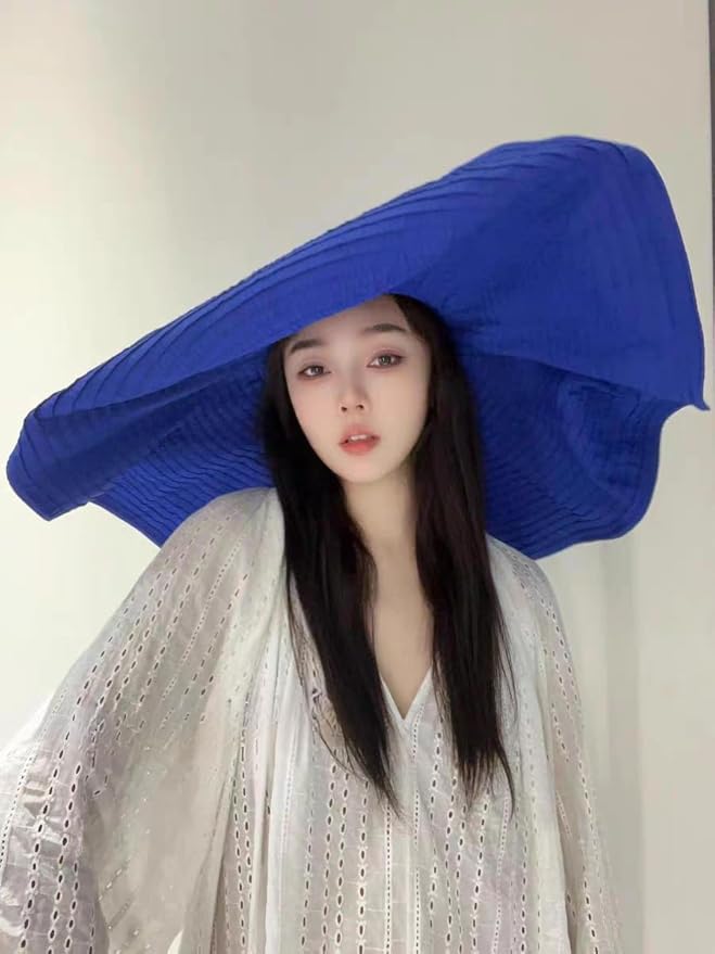 Oversized Sun Hats for Women Extra Large Wide Brim Beach Hat Foldable Roll up Floppy