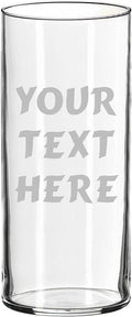 My Personal Memories Custom Etched Glass Flower Vase - Personalized with Your Text for Weddings, Valentine's, Mother's Day, Couples, Anniversaries, Birthdays, Gifts (Any Text Style)
