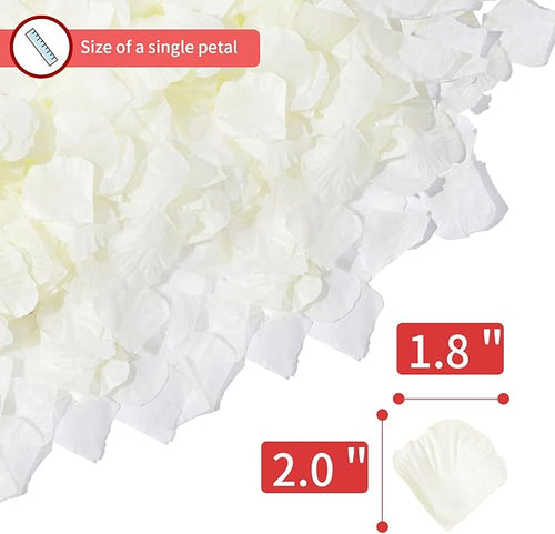 1000 Pcs Artificial Fake Rose Petals,Flower Petals for Romantic Night, Engagement, Party, Wedding, Event Flower Decorations, in Bulk(Beige)
