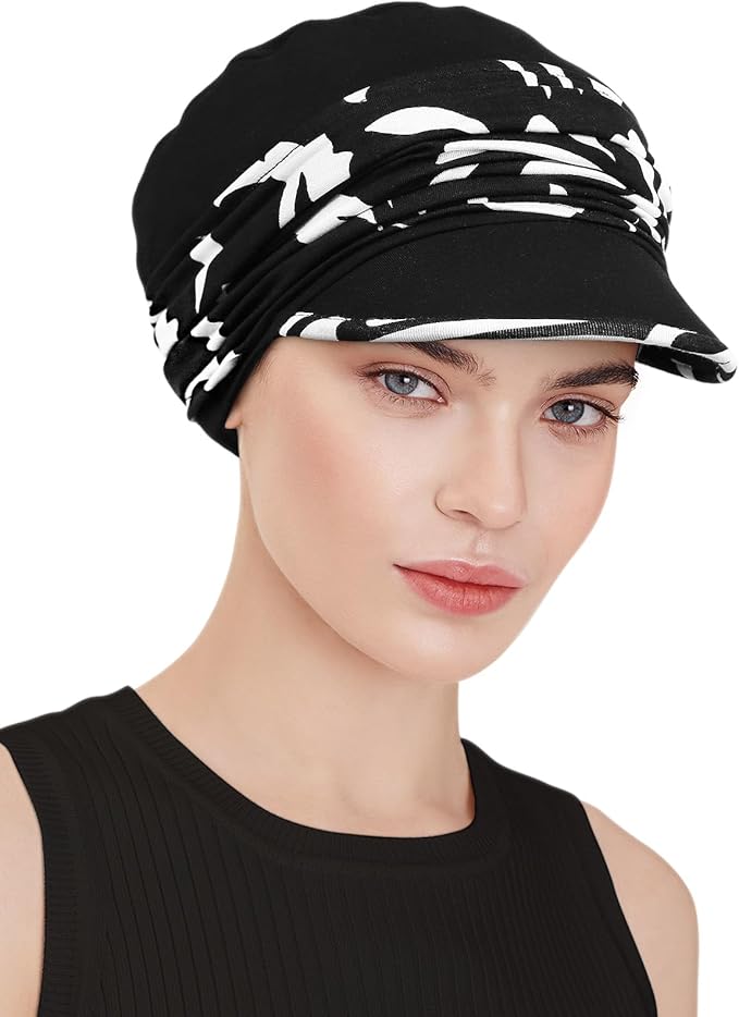Chemo Headwear Viscose Newsboy Cap for Women Fall and Winter Hats