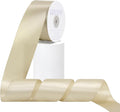 Beige Satin Ribbon, Double Faced 2 Inch X 25 Yards Beige Ribbon, Premium Satin Ribbon for Gift Wrapping, Crafts, Hair Bow Making, Sewing, Flower Bouquet, Wedding Party Decor