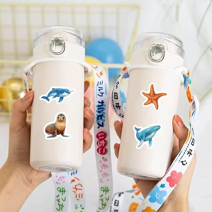 1000 Pcs Ocean Animal Stickers Bulk 2 Roll 1 Inch,Under The Sea Stickers for Kids Classroom Boys Girls.Turtle Whale Shark Starfish Fish Sticker Pack Gift for Party Favors Book Water Bottles Laptop