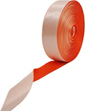 Ribbon 1 Inch, White & Terracotta Two-Tone Double Faced Satin Ribbon for Gift Wrapping, Flower Bouquet, Bow, Hair, Wedding, DIY Crafts, Holiday Party Decorations, 30 Yards Total