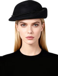 Women Wool Felt Ribbon French Fashion Vintage Millinery Beret Hats Top Cap Ladies Party Wedding Fedoras Chapeau