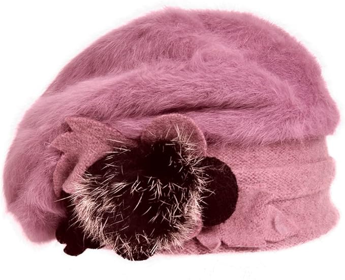 VECRY Women's 100% Wool Bucket Hat Felt Cloche Beret Dress Winter Beanie Hats
