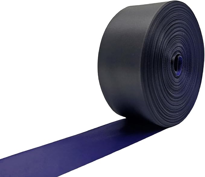 Double Faced Satin Ribbon, 1-1/2 Inch 30 Yards, Black & Navy Two-Tone Ribbon for Gift Wrapping, Flower Bouquet, Bow, Hair, Wedding, DIY Crafts, Holiday Party Decorations