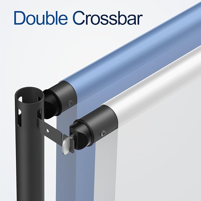 10x10ft Pipe and Drape Backdrop Stand, Double Crossbar, Heavy Duty Adjustable Background Frame with Metal Base for Parties Photography Wedding Photoshoot Decoration - Black