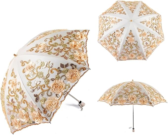 Honeystore Flower Lace Parasols for Wedding Party Lace Bridal Umbrella