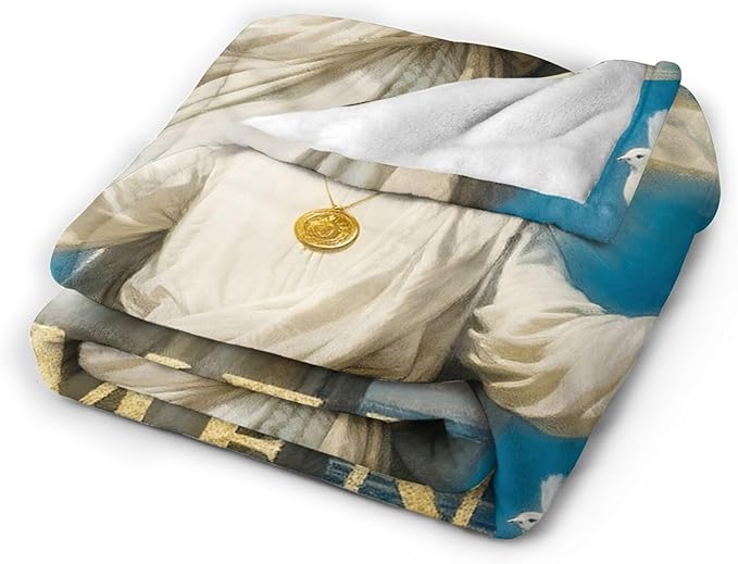 Jesus Blanket Christian Throw Blanket God Faith Religious Soft Cozy Fleece Fuzzy Stuffed Plush Flannel Gifts for Girls Women Boys Kids Adults 40''x50''