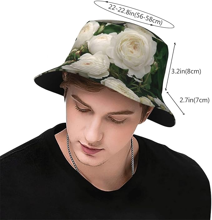 Rose Bucket Hat Womens Fisherman Hat Flower Sun Hats Cute Caps Rose Flower Hats for Women Outdoor