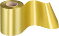 Syhood Outdoor Leaf Ribbon Floral Satin Ribbon for Crafts Aspidistra Waterproof Holiday Outdoor Decoration(4 Inch X 30 Yards,Gold)