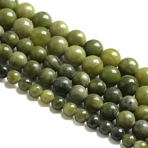 12MM 30PCS Natural Stone Chinese Green Jade Loose Beads for Jewelry Making DIY Bracelet Necklace
