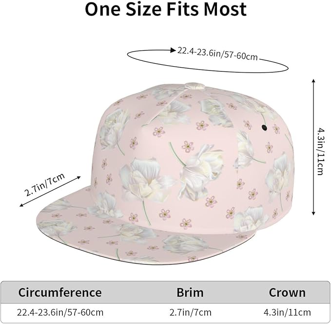 Tulip Flower Baseball Cap for Women Baseball Caps Flower Hat Tulip Baseball Hats Womens Cap for Outdoor