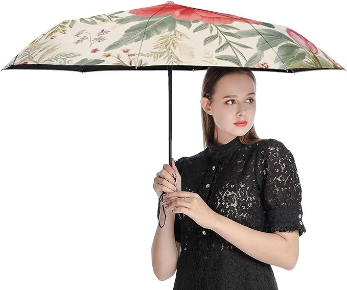 3 Fold Car Umbrella Folding Portable Automatic Umbrella Sunny Rain Sunscreen