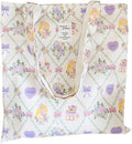 Cotton Canvas Tote Bag Reusable Soft Grocery Cloth Bag Floral Shoulder Bag for Beach Travel Shopping