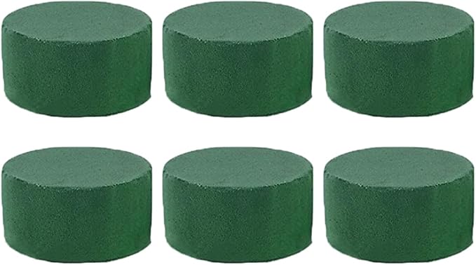Gree Floral Foam Blocks - Round Green Foam Blocks for Artificials | Versatile Flowers Block for Fresh & Artificial Flower