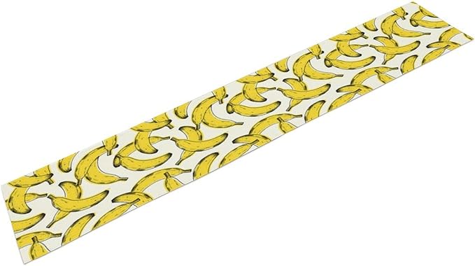 Banana Fruit Table Runner, Kitchen Dining Table Decor, Watercolor Tropical Fruit Palm Leaves Table Runners for Indoor Outdoor Home Farmhouse Holiday Wedding Birthday Party Decoration, 13 x70 Inch