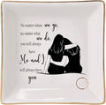 HOME SMILE Ceramic Ring Dish Jewelry Tray for Mom Sister Friends