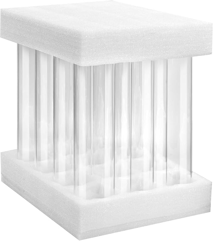12 Pack Glass Cylinder Vases 16 Inch Tall Clear Flower Vase for Centerpieces, Hurricane Floating Candle Holder Wedding Decorations, Floral Vase Bulk for Table Shelf Party Home Deco (16 x 3.35 Inch)