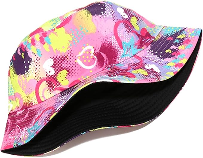 Bucket Hat for Women Men, Cotton Reversible Double Side Wear Sun Hats Beach Fisherman Hat