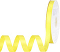 Lemon Yellow Polyester Satin Ribbon, 1/2 Inch X 50 Yards, Formal & Celebratory Occasions, Double Faced, Perfect for Gift Wrapping, Crafts, Wedding Decor