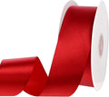 Red Ribbon 60 Yards 1-1/2 Inch Christmas Ribbon Red Satin Ribbons for Gift Wrapping Handmade Roses Wall Dorm Decor Bows Crafts Flower Bouquet Christmas Wedding Party