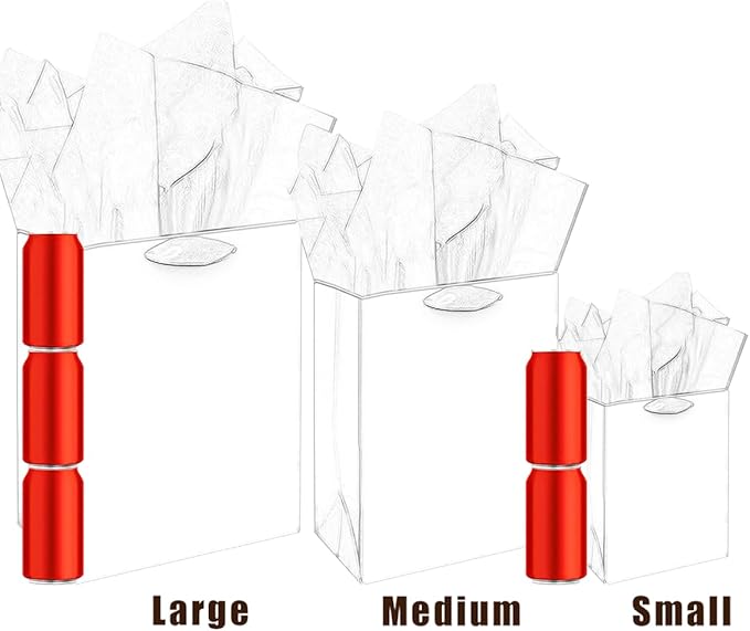 qiqee Christmas Paper Gift Bags with Tissue Paper Handles Assorted Sizes 10PCS Merry Christmas Bags(2pcs Large 13", 4pcs Medium 9", 4pcs Small 6"，30pcs Tissue Paper)