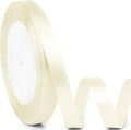 3/8" x 25 Yards Satin Ribbon, Ivory Silk Ribbon Ideal for Gift Wrapping, Floral Bouquets, Crafts, Wedding Party Decorations, Christmas and Sewing Projects