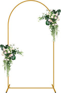 6.6 FT Arch Backdrop Stand, Metal Background Balloon Arch Stand, Baby Shower Backdrop Arch, Gold Arches for Party Decoration
