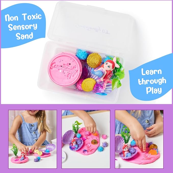Mini Mermaid Sensory Dough Kit – A Perfect Holiday Gift for Little Ocean Lovers