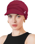 Chemo Headwear Viscose Newsboy Cap for Women Fall and Winter Hats