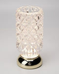 Crystal Vase, Dimmable Cordless Table Lamp, Rechargeable Crystal Light for Home Decor, Bedroom, Livingroom