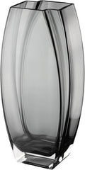 Glass - Vase - Gray - Smoky Black - Grey - 12.6" Height - Heavy Durable - Made in Europe - by Barski