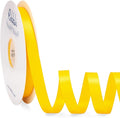 Ribbli Maize Yellow Satin Ribbon Double Faced Satin 1/2 inch x Continuous 50 Yards-Yellow Ribbon for Gift Wrapping Crafts Wedding Decoration Bows Bouquet Floral Arrangement